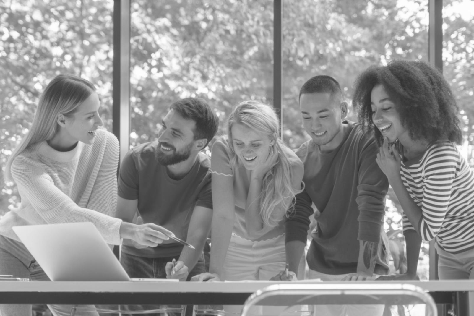 Financial analysis workshop showing collaborative problem-solving methods